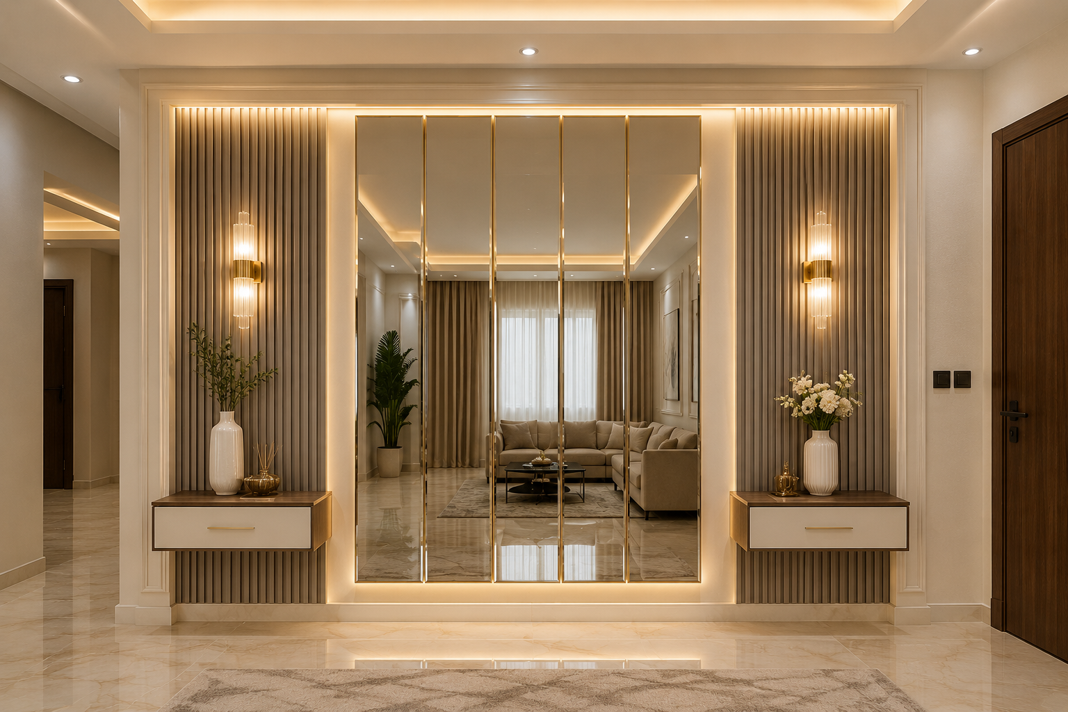 مشروع تنفيذ مرايا ديكور بتصميم عصري في أبو عريش