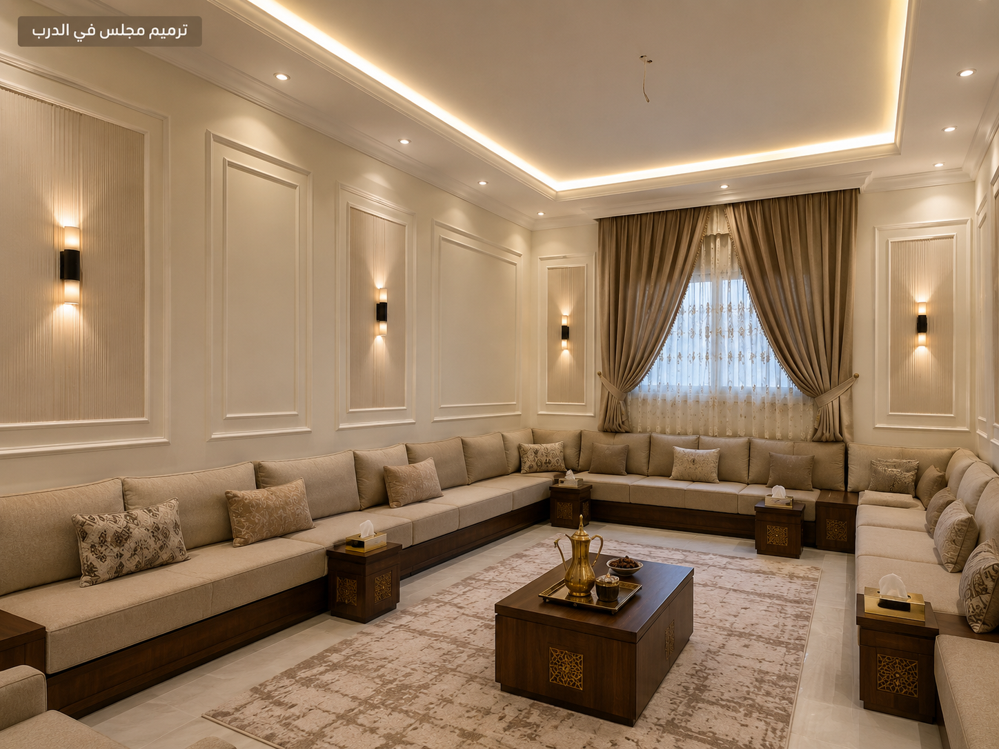 مشروع تنفيذ دهانات داخلية عصرية لفيلا سكنية